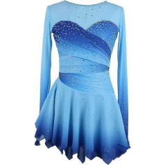 Hynyjxjy Daiļslidošanas kleitas profesionāļiem Ģimnastikas deju svārki ar krāsu gradientu meitenēm Rokdarbi slidošanas apģērbs Flash Diamond Roller Skate kostīmi