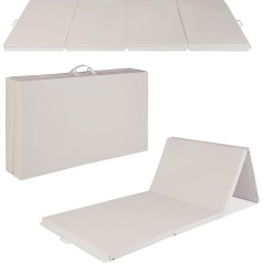 Best Choice Products Salokāms vingrošanas paklājs, 30 x 120 x 5 cm, 4 paneļi, vingrošanas vingrošanas aerobikas treniņu vingrošanas grīdas paklāji ar rokturiem pārnēsāšanai