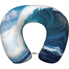 JIUTY Big Ocean Wave HD Travel Pillow Gift Labākais atmiņas putu kakla spilvens galvas balsts mīksts spilvens miegam