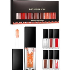 Glänzendes Lippenöl-Set, feuchtigkeitsspendendend und pflegend für weiche Lippen (6 ml) HzN766 (melns, 2.1x8.2cm)
