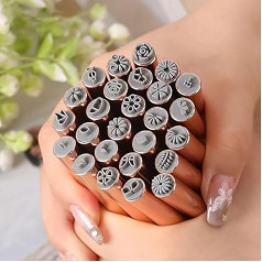 Nail Art Stamp Pen Set, DIY Nail Graffiti Nail Art Dotting Tools, Flower Nail Art Stamper Tool, Nail Art Pen Kit, Universāls Nail Stamping Kit, Nail Stamps Sievietēm Meitenēm (pink02 26gab)