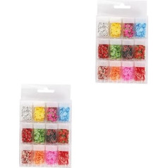 FRCOLOR 24 kastes nagu mākslas piederumi Mini augļu māla diski zemeņu diski augļu nagu mākslas diski nagu mākslas diski nagu mākslas diski nagu mākslas DIY nagu augļu šarms mīksts keramikas 3D ornaments