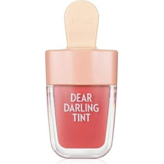 Etude House Dear Darling Water Gel Tint Ice Cream (OR205 Aprikožu sarkanais) (21AD) Spilgts, krāsains lūpu tonis ar ziepju ekstrakta minerāliem, kas mitrina lūpas