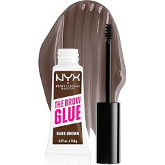 NYX Professional Makeup uzacu želeja uzacu pacelšanas efektam, profesionāla uzacu līme, tūlītēja uzacu ieveidošana, uzacīm kā laminētām, tumši brūna