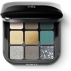 KIKO Milano Glamour Multi Finish acu ēnu palete 06 | Palete ar 9 dažādu toņu acu ēnām