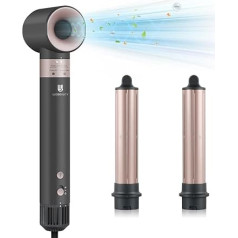 3 in 1 webeauty Matu žāvētājs Ion Hair Styler, 110 000 apgr./min, 20 M/S ātrgaitas matu žāvētājs, 200 miljonu jonu matu žāvētājs ar gaisa lokšķēru žāvēšanai un cirtēšanai