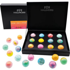 Hallingers Luxury Bath Bombs - Du + ICH = WIR - Aus Liebe 12 vannas bumbu dāvanu komplekts Valentīna dienai ar 12 vannas bumbām (komplekts) - Valentīna diena kā dāvana viņam un dāvana viņai | Apsveikuma gads