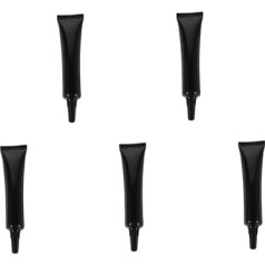 Beavorty Pack of 5 Nude pudeles blīvēšanas līme nagiem Nagu līme bez mazgāšanas Manikīra līme Nagu līme Mākslīgo nagu līme Nagu līme Mākslīgo nagu līme Spēcīga līme mākslīgajiem nagiem Plastmasas līme melnā krāsā