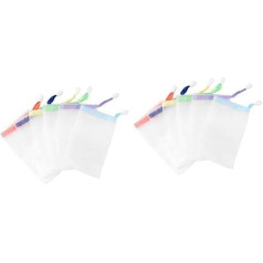 MAGICLULU 2 iepakojumi Ziepju tīkla turētājs Ilgtspējīga faktiskā organizācija Vannas istabas ziepju dozators dušas ziepēm ar plakanu sprādzi Bubble Net Soap Bag Drukājams mazs tīklveida maisiņš