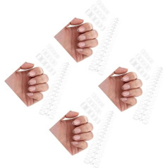 FRCOLOR 4 Sätze Tragen Eines Nagelpflasters Nagelspitzen Volle Abdeckung Drücken Sie Auf Das Nagelset Nägel Aufdrücken Abnehmbare Falsche Nägel Falscher Nagel Abs Transparent 120 Stück * 4