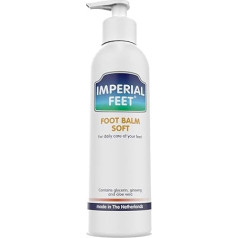 Imperial Feet Foot Balm Soft - Krēms kājām ar medu un alveju, mitrinošs līdzeklis sausām kājām, saplaisājušiem papēžiem, bez smaržas, ar glicerīnu, žeņšeņu un jogurtu, kāju kopšanas līdzeklis gludai ādai - 150 ml