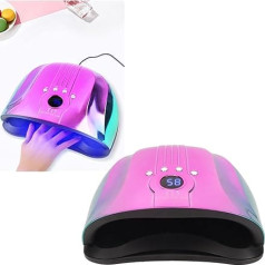 NSXAYIWE UV LED nagu lampa, 4 infrasarkano staru indukcijas žāvētāji nagu lakai, 54 gab. gaismas sadalītāji, gēla nagu lakas konservēšanas lampa, nagu lampas mājas lietošanai salonā (ES)