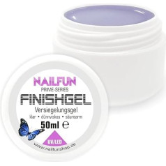 NAILFUN Prime Sealing Gel [50ml] UV & LED plāns viskozitātes augstas spīduma pakāpes pašizlīdzinošs apdares gels
