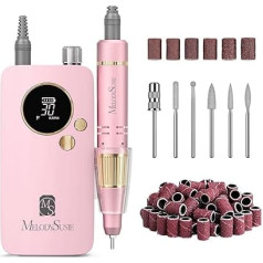 MelodySusie Electirc SC320F Nagelbohrer, 30.000 U/min, professionelle, wiederaufladbare tragbare Nagelfeile, schnurlose E-Datei für Acrylnägel, Gel-Polieren, Entfernen, Nagelset für Maniküre, Salon,