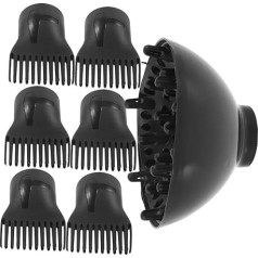 IWOWHERO 1 komplekts Collector Diffuser Pielikums matu fēns Matu žāvētāja ķemme Matu žāvētājs Matu veidošanas rīki Difuzors cirtainiem matiem Difuzors matu fēns Pick Pielikums matu žāvētāja daļai Neilons Black