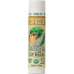 Badger Balm organiskā Lūpu kopšanas stīpiņa bez aromāta 4,2 g