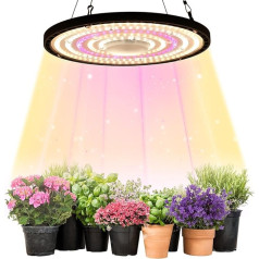 BTTO LED augu lampa pilna spektra augšanas lampai, 150 W 288 LED augu lampas, LED augošu augu gaisma siltumnīcām un iekštelpu augiem, dārzeņu un ziedu audzēšanai