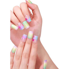 Korejiešu želejas nagi Uzlīmes Nagu lakas sloksnes Manikīra uzlīmes Želeja nagi Wraps Puscieta želejas nagu sloksnes