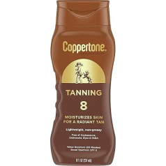 Coppertone sauļošanās aizsargkrēms Defend & Glow ar E vitamīnu, losjons SPF 8, 22 ml