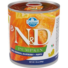n&d pumpkin dog lamb, pumpkin, blueberry puppy - mitrā barība kucēniem - 285g