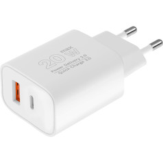 GaN duālais USB tīkla lādētājs ar Power Delivery un Quick Charge funkcijām