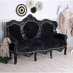 Palazzo Int Baroka dīvāns Melns dīvāns Sēdeklis Soliņš Baroka dīvāns, kas atrodas Antique Palazzo Exclusive
