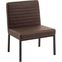 Woodkings Wingston XXL krēsls, augstas kravnesības krēsls līdz 250 kg, mākslīgā āda, brūns, ideāli piemērots ēdamistabai, birojam, uzgaidāmajām telpām, staļļiem