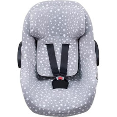 JYOKO KIDS auto sēdekļa pārvalks saderīgs ar Pég Perego Primo Viaggio, Uppababy Mesa GO, kokvilna (White Star)