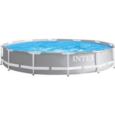 Intex Prism Rondo 366 x 76 cm diametra rāmja baseina komplekts, gaiši pelēks