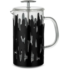 Alessi Barkoffee BM12/8 B franču preses kafijas automāts 18/10 nerūsējošais tērauds un epoksīda sveķi melns