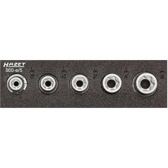 HAZET 900-E/5 Torx profila uzgaļu komplekts - hromēts/ pulēts
