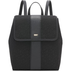 DKNY Sieviešu mugursoma katrai dienai, melns logo/melna, melns logo/melna