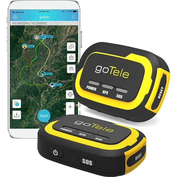 goTele reāllaika GPS izsekošanas ierīce, bez mēneša maksas / bez tīkla Bezsaistes GPS izsekošanas ierīce brīvdabas aktivitātēm, pārgājieniem, medībām, bērniem un mājdzīvniekiem