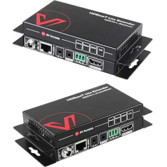 AV Access 4K HDMI Extender (HDBaseT) līdz 70 m, UHD 4K @ 60Hz/30Hz HDR10 un 3D, EDID pārvaldība, CEC, HDCP 2.2, 2-Way PoE + IR + RS232, nulles latentums pa Cat5e/6a/7, Plug & Play