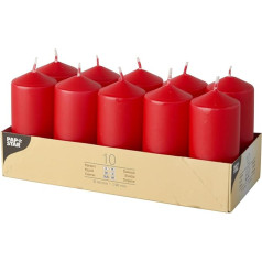 Papstar Pillar Candle / Kolonnu sveces Sarkana (10 gabali)