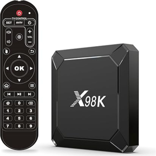 Android Box 13.0, Android TV Box 4GB RAM 32GB ROM RK3528 Quad-Core Arm Cortex-A53 atbalsts WiFi6 BT5.0 10/100M LAN Enternet 2.4G/5G HD 8k TV Box Android