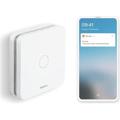 Netatmo - viedā oglekļa monoksīda signalizācija WiFi 10 gadu akumulators 85 dB signāls Pašpārbaude Nav nepieciešams mezgls EN 50291 Sertificēts NCO-UK