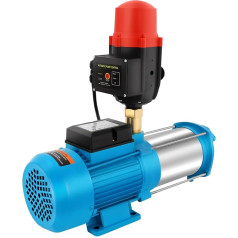 Centrbēdzes sūknis, IP44, mājsaimniecības ūdens automātiskais dārza sūknis, centrbēdzes sūknis, 1300 W, 4000 L/h, 9,8 bāru, izturīgs un nerūsējošā tērauda nerūsējošā tērauda vārpsta, izmanto mājsaimniecības ūdens sūkņiem