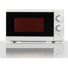 KHG Mikroviļņu krāsns MW-20.1GW ar grilu 20 L, balta, 6 jaudas līmeņi un 3 kombinētie līmeņi, līdz 1270 W, pagrieziena galds, 30 minūšu taimeris, bērnu slēdzene