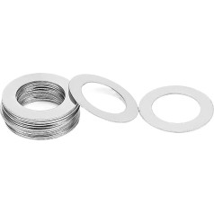DQZRTUECA Edelstahl Ringe Flachdichtung dünn, 20 stücke M 3-M14 Edelstahl Flache Unterlegscheibe Einfache Dichtung 0.1/0.2/0,3mm(Thickness 0.2mm)