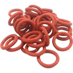 Rote Silikondichtungen 10 Stück CS 4 mm Sortiment von O-Ringen aus Gummi für Lebensmittel Werkzeuge hvac (OD 24 mm ID 16 mm)