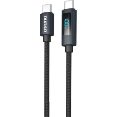 Dudao L7C USB-A - USB-C 100W kabelis ar LED displeju 1m - melns