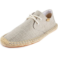 Kentti Vīriešu klasiskās vīriešu viendabīgās mežģīņu espadrilles ar mežģīnēm uz augšu