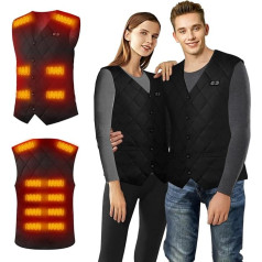 Apsildāmā veste Vīrieši Sievietes Apsildāmā veste Vīriešu motocikla flīsa apsildāmā jaka Vīrieši USB veste Vīrieši ar 3 līmeņu temperatūras siltuma jaka Āra mazgājama Viegla ziemas kempings Unisex