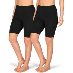 SES Sieviešu riteņbraukšanas šorti Pack of 2 32-58 Kokvilna Ērti Sieviešu riteņbraukšanas šorti Kokvilna ar Perfect Fit Piemērots kā riteņbraukšanas šorti Sieviešu īsās kleita