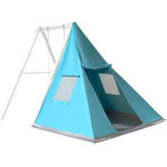 HUDORA Vario šūpoļu papildmoduļa telts - bērnu telts ar UV staru aizsardzību, ūdensizturīgu PE materiālu un moskītu tīklu - āra rotaļu ierīce ar papildu pagarinājumu bērniem un pieaugušajiem