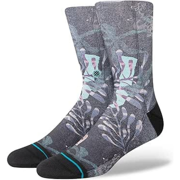 Stance Trooms Crew Socks Black Patterned Calf