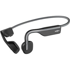 Shokz OpenMove Bluetooth bezvadu austiņas, Bone Sound Bone Conduction bezvadu austiņas, ūdensnecaurlaidīgas putekļu necaurlaidīgas sporta austiņas treniņiem, skriešanai, skriešanai, 6h atskaņošanas laiks, šīfera pelēka