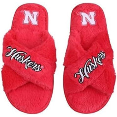 FOCO sieviešu NCAA koledžas komandas skripts Wordmark Fuzzy Cross Slide Slippers