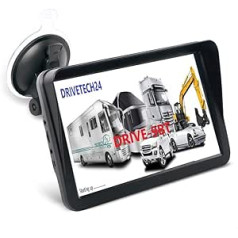 Navigācijas ierīce Drivetech24 DRIVE-9BT ar TMC satiksmes uztvērēju, 9 collu (22,8 cm) displejs skārienekrāns Automašīnas kravas automašīna tūristu autobuss ES kartes radara detektors, Bluetooth, bezmaksas kartes atjauninājums